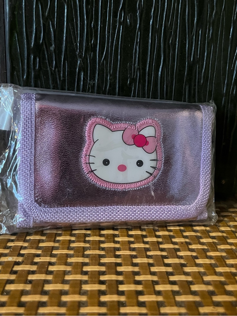 Hello Kitty Lavender Kids Wallet with Pink Bow Accent